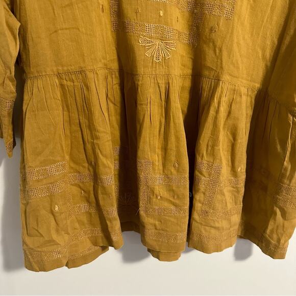 Isabel Marant Etoile Golden Embroidered Top Blouse Small - Picture 11 of 13